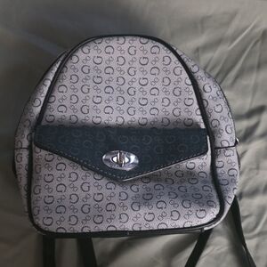 Guess Black and Gray Patterned Backpack